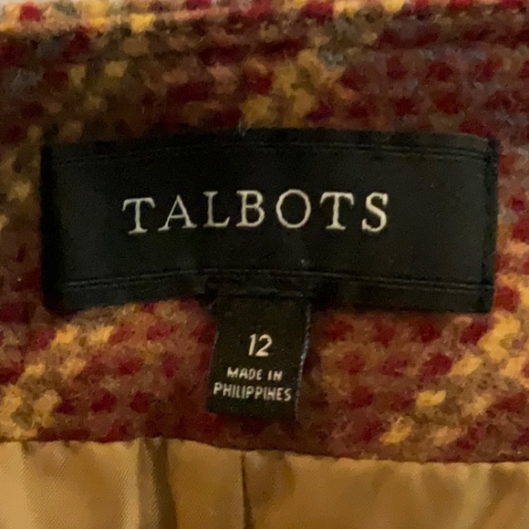 Talbots Wool Earthy Woven Skirt 12 - Picture 2 of 3